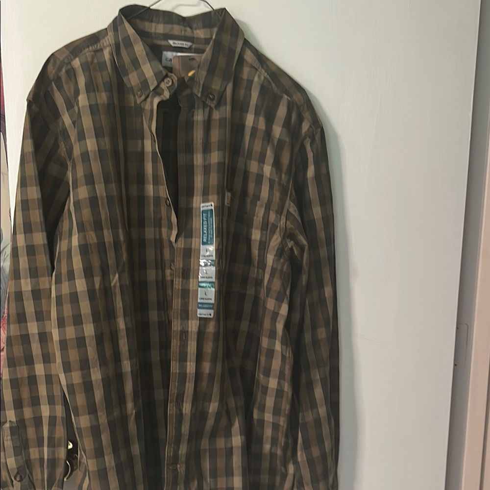 Carhartt Brown Casual Button Down Shirt